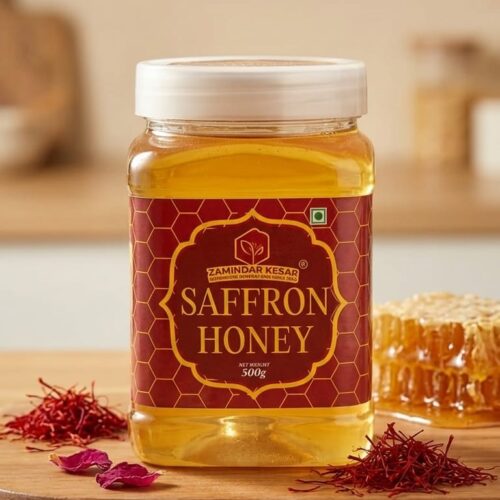 KESAR HONEY (500 GMS), Organic Saffron Honey, Unprocessed & Unheated.